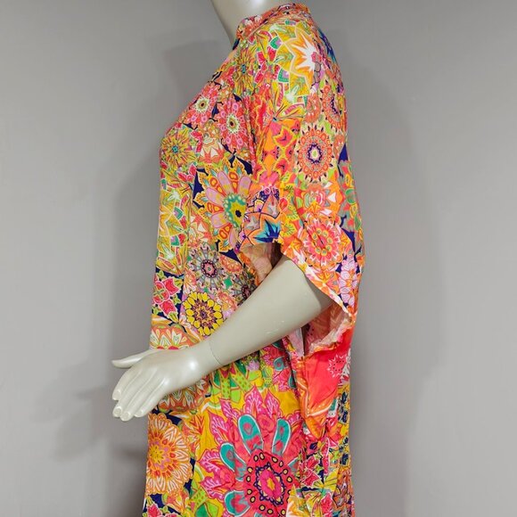 Johnny Was Kaleida Caftan Swim Cover-up - Picture 5 of 13